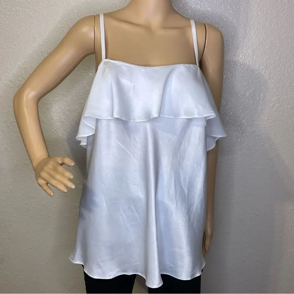 NWT A.B.S. By Allen Schwartz Tank BlouseโCrissCross Straps in Back White Size 1X